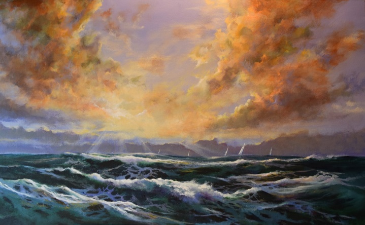 Paint Sea & Sky in Acrylics