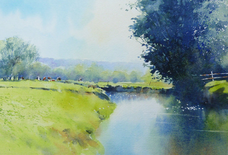 Learn to paint rivers, valleys and waterfalls In Exmoor